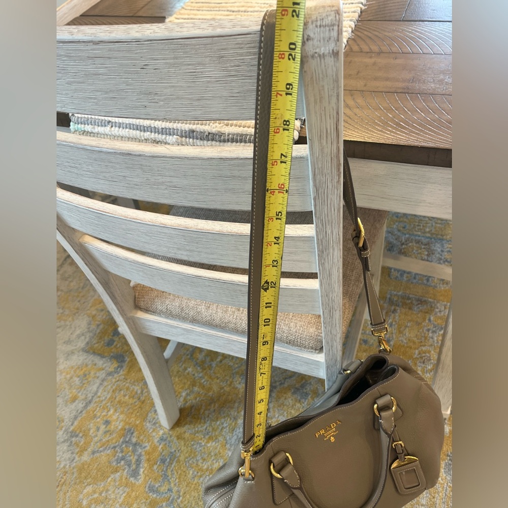 Prada - Vitello Daino Sacca 2 Manici in Argilla - Satchel / Crossbody / Tote Bag - Picture 14 of 16